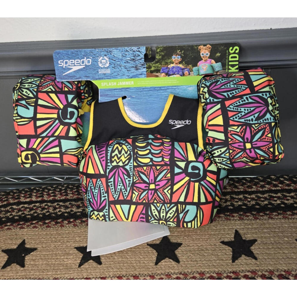 SPEEDO SPLASH JAMMER POLYETHYLENE POLYESTER LIFE JACKET VEST YOUTH SIZE 33-55 lb